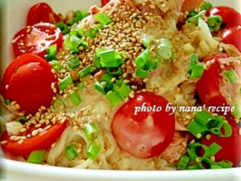 ツナとプチトマトのごまだれそうめん レシピ 作り方 By Nana S Recipe 楽天レシピ ツナとプチトマトのごまだれそうめん レシピ 作り方 By Nana S Recipe 楽天レシピ